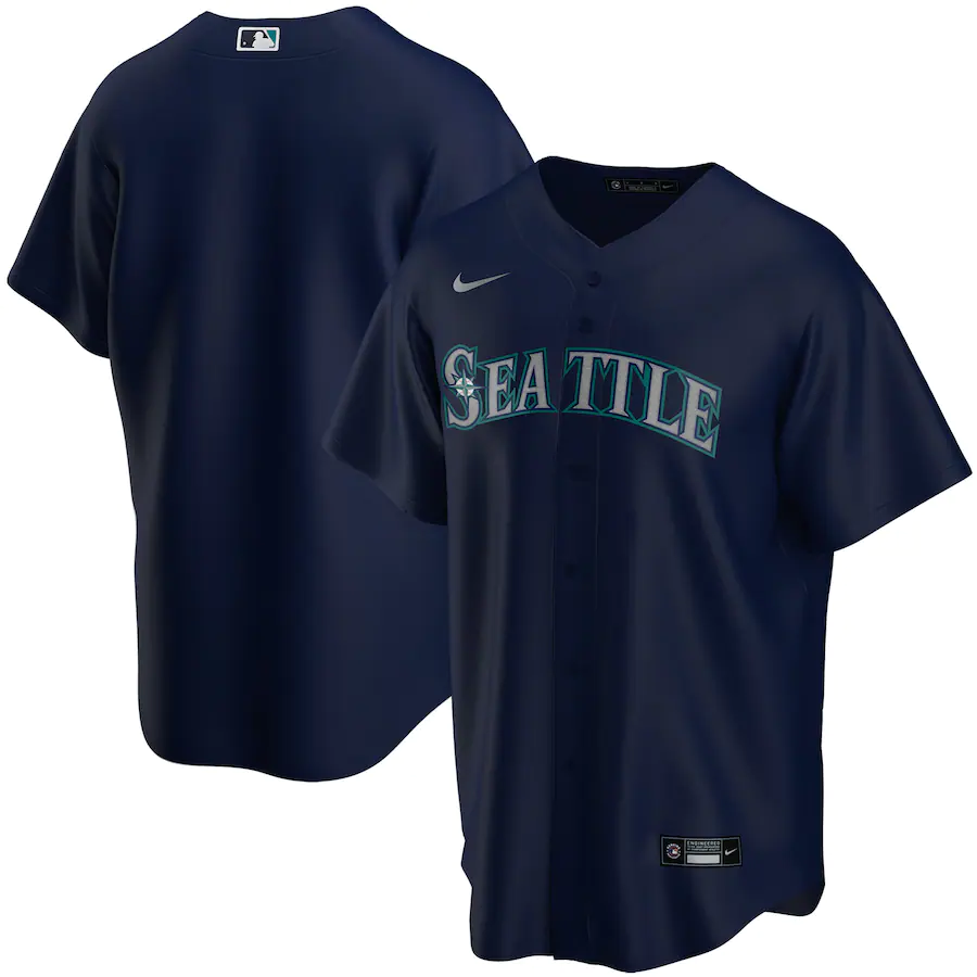 Men's Seattle Mariners Blank Navy Cool Base Stitched jersey